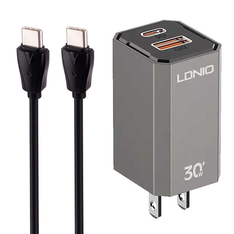 Ldnio-A2527C-2Port-QC3.0-PD-3A-30W-Wall-Charger-With-Type-C-To-Type-C-Cable-Cable-3