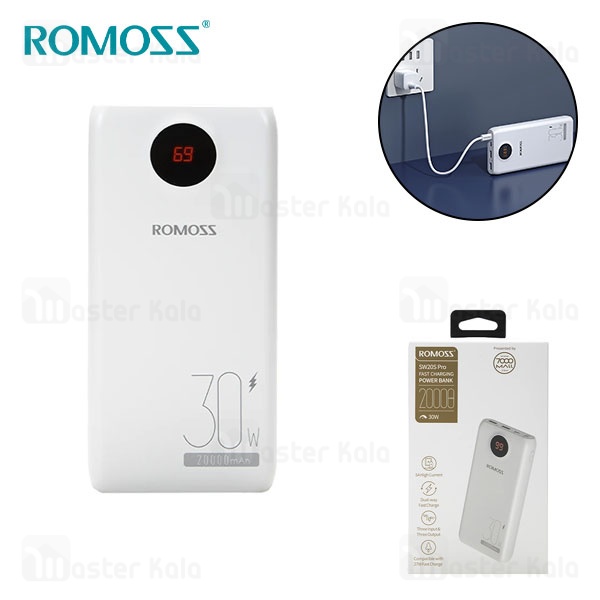 پاوربانک 20000 روموس Romoss PSW20S Pro توان 30 وات پاوربانک 20000 روموس Romoss PSW20S Pro توان 30 وات